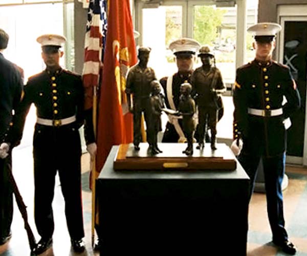 Marine Corps Color Guard Santa Rosa Veteran's Memorial Monument Unveiling